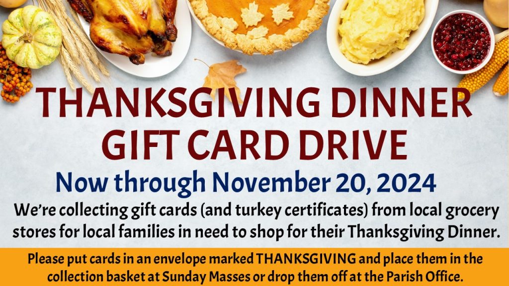 Thanksgiving Dinner Gift Card Drive