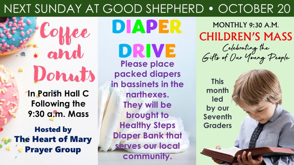 Next Sunday at Good Shepherd October 20th