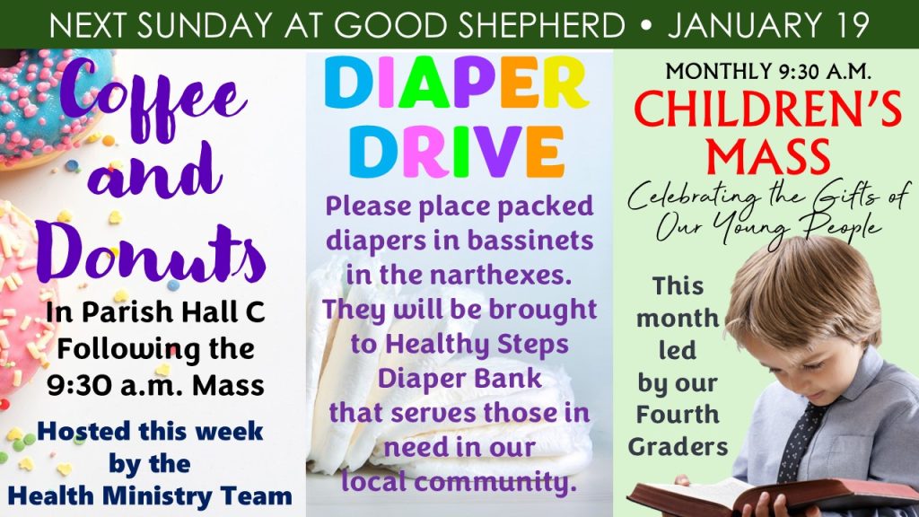 Next Sunday at Good Shepherd — January 19