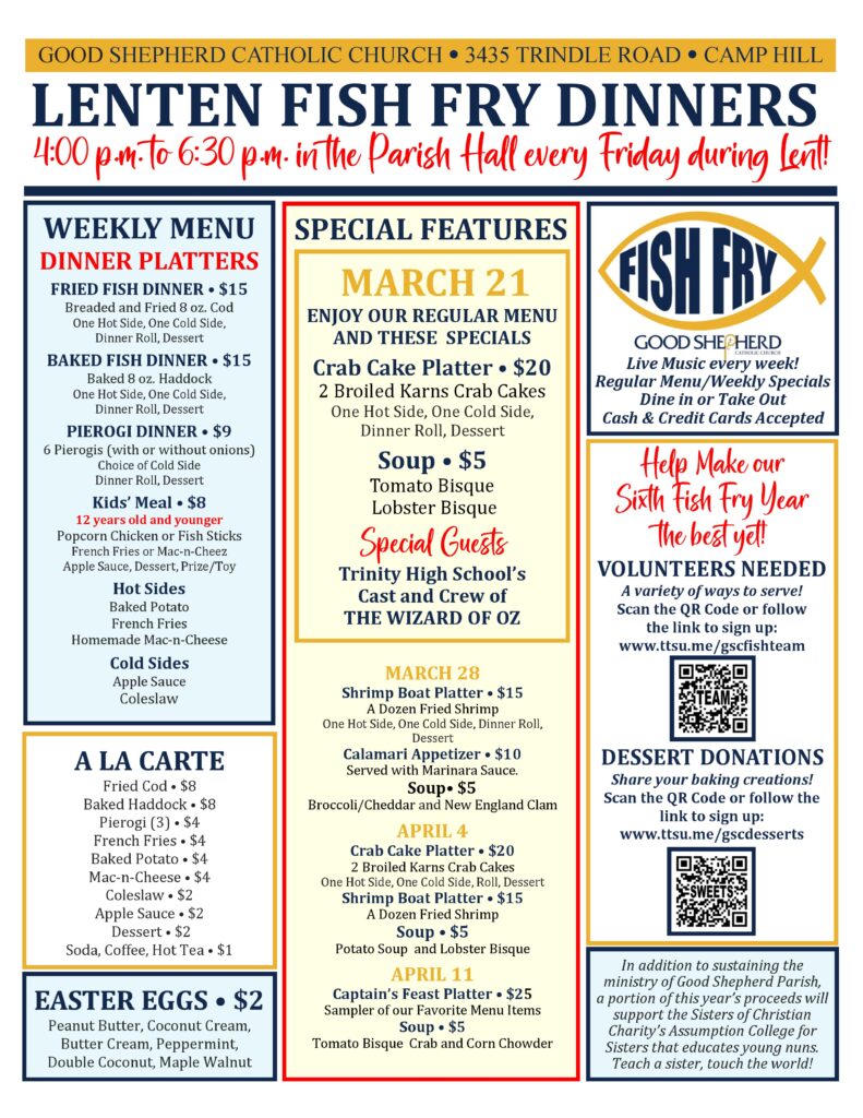 Fish Fry Menu