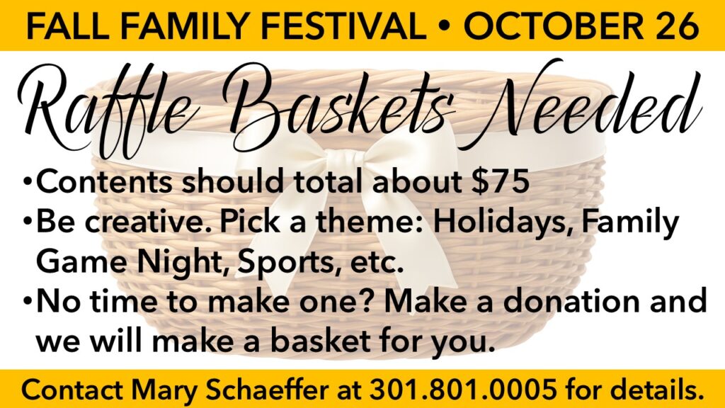 Fall Family Festival — Baskets Needed