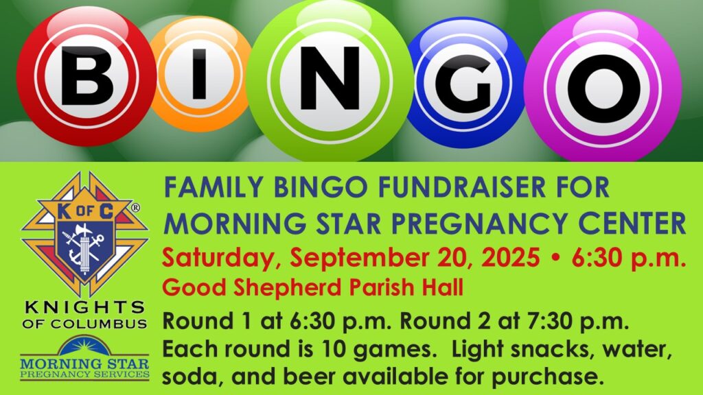 Knights of Columbus Family BINGO Fundraiser