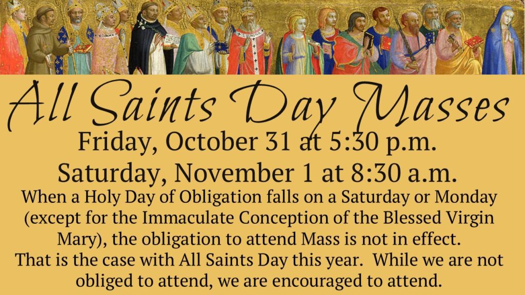 All Saints Day Masses