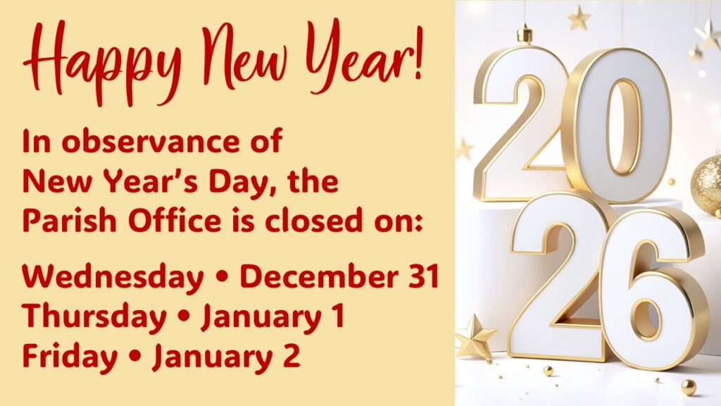 New Year’s Parish Office Hours