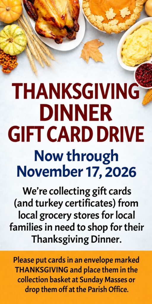Thanksgiving Dinner Gift Card Drive